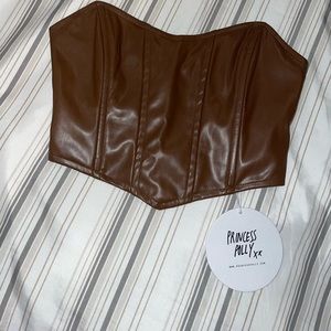 Princess Polly Brown Bustier Top
